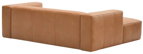 Kave Home Kožená rohová pohovka Blok 240 cm, levá