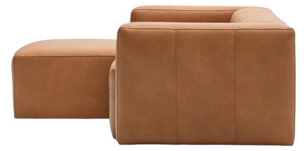 Kave Home Kožená rohová pohovka Blok 240 cm, levá