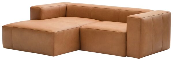 Kave Home Kožená rohová pohovka Blok 240 cm, levá