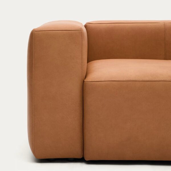 Kave Home Kožená pohovka Blok 240 cm