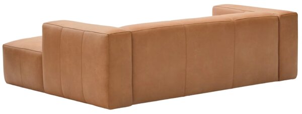 Kave Home Kožená rohová pohovka Blok 240 cm, pravá