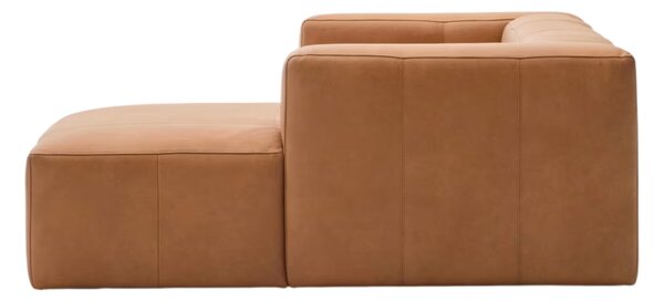 Kave Home Kožená rohová pohovka Blok 240 cm, pravá