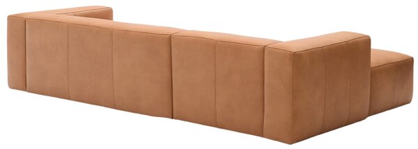 Kave Home Kožená rohová pohovka Blok 300 cm, levá