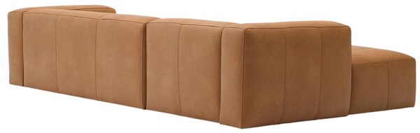 Kave Home Kožená rohová pohovka Blok 330 cm, levá