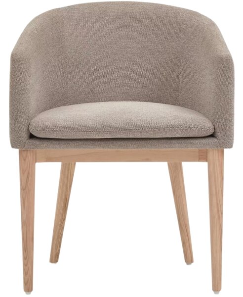 Hnědá látková jídelní židle Kave Home Harlan