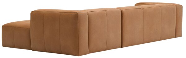 Kave Home Kožená rohová pohovka Blok 330 cm, pravá