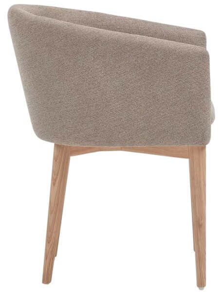 Hnědá látková jídelní židle Kave Home Harlan