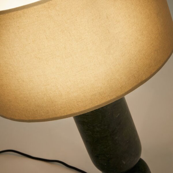 Zelená mramorová stolní lampa Kave Home Vex