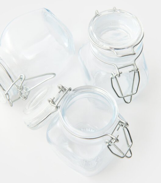 Sinsay - Sada sklenic s uzávěrem na zacvaknutí 3 pack - clear