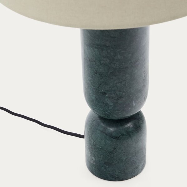 Zelená mramorová stolní lampa Kave Home Vex