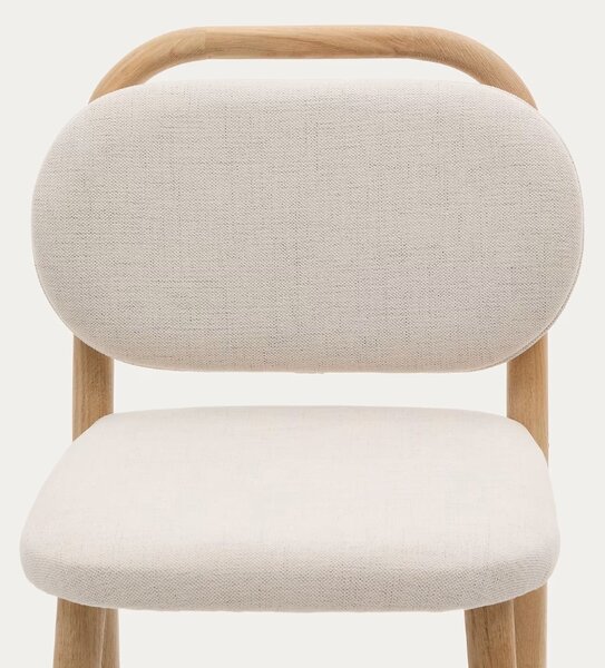 Béžová čalouněná barová židle Kave Home Helda 65 cm