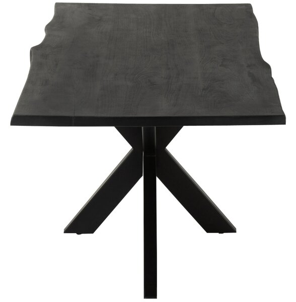 Černý mangový jídelní stůl J-line Gary 180 x 90 cm