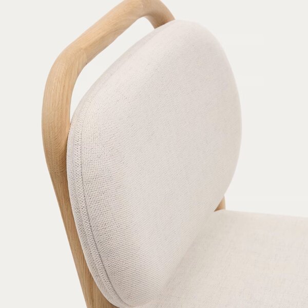 Béžová čalouněná barová židle Kave Home Helda 65 cm