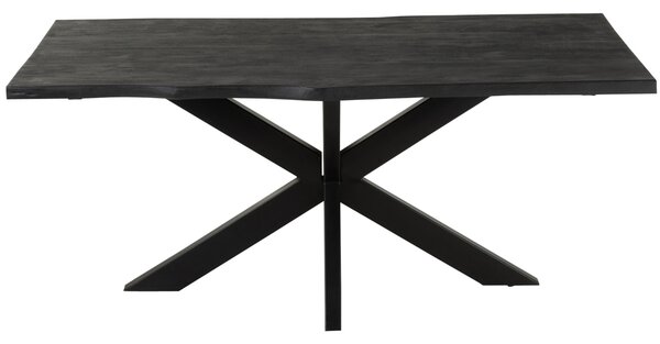 Černý mangový jídelní stůl J-line Gary 180 x 90 cm