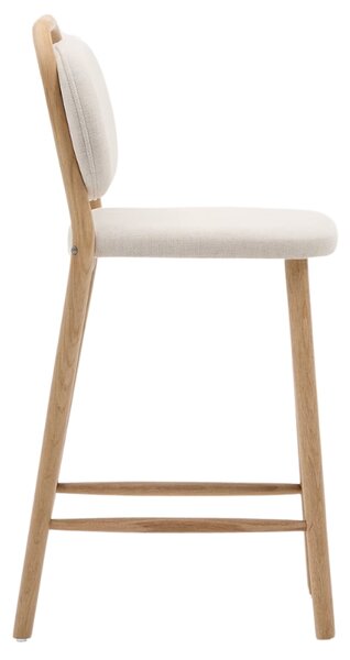 Béžová čalouněná barová židle Kave Home Helda 65 cm