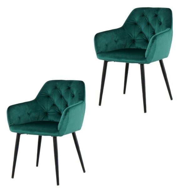 LuxuryForm Židle Atlanta - zelená - SET 2 ks