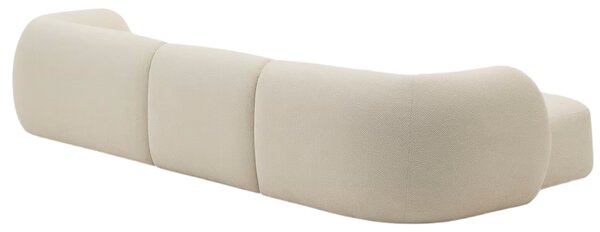 Kave Home Béžová rohová pohovka Martina 377 cm, levá