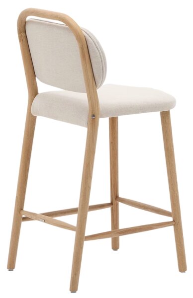 Béžová čalouněná barová židle Kave Home Helda 65 cm
