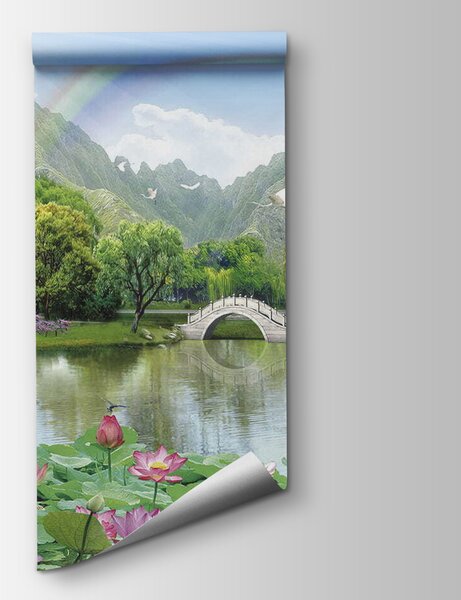 Fototapeta Duha nad jezerem, Mořské fototapety, Populární fototapety, u23056 - Tapeko.co.cz