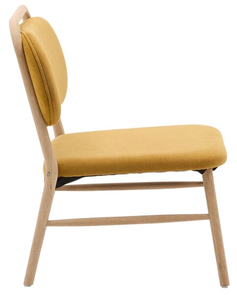 Hořčicově žluté čalouněné křeslo Kave Home Helda