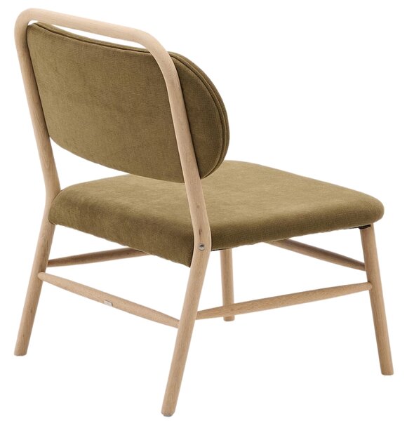 Zelené čalouněné křeslo Kave Home Helda
