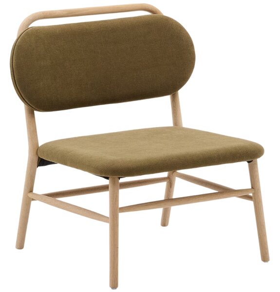 Zelené čalouněné křeslo Kave Home Helda