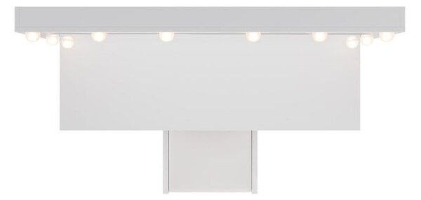 Kosmetický stolek s LED zrcadlem a stoličkou, bílý