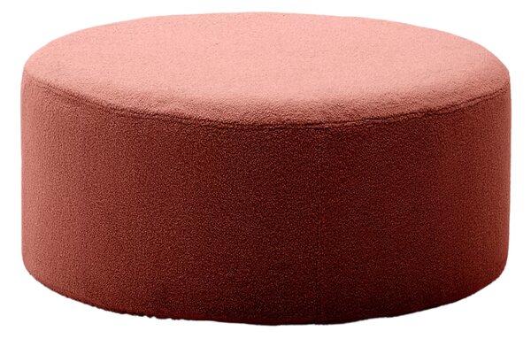 Terakotově červený bouclé taburet Kave Home Kaeli 90 cm