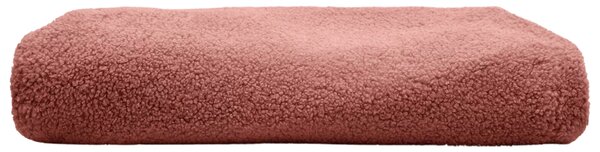 Terakotově červený bouclé potah na taburet Kave Home Kaeli 60 cm