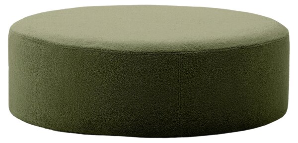 Zelený bouclé taburet Kave Home Kaeli 120 cm