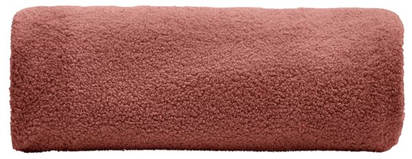 Terakotově červený bouclé potah na taburet Kave Home Kaeli 90 cm