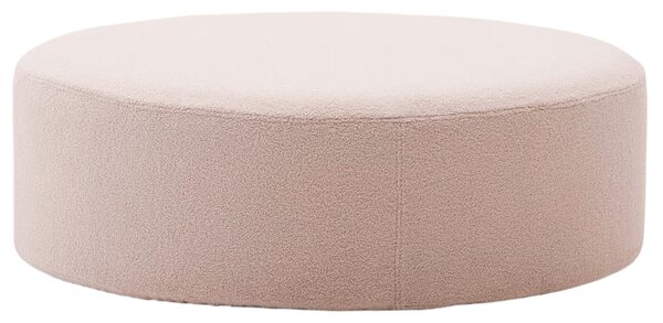 Růžový bouclé taburet Kave Home Kaeli 120 cm