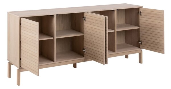 Nízká komoda v dekoru dubu v přírodní barvě 180x80 cm Linley – Actona