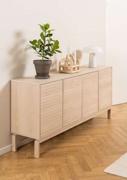 Nízká komoda v dekoru dubu v přírodní barvě 180x80 cm Linley – Actona
