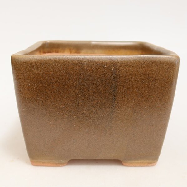 E-bonsai Keramická bonsai miska 11 x 11 x 8,5 cm hnědá