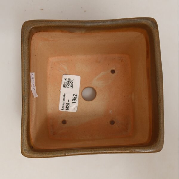 E-bonsai Keramická bonsai miska 11 x 11 x 8,5 cm hnědá