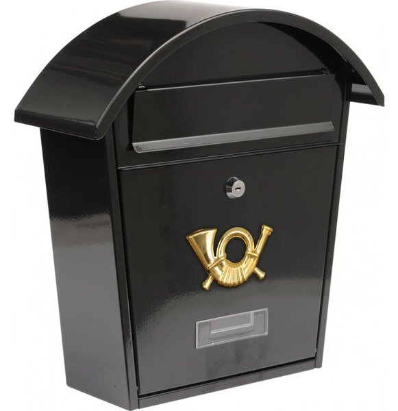 Vorel Poštovní schránka se stříškou oblou 380x320x105mm černá