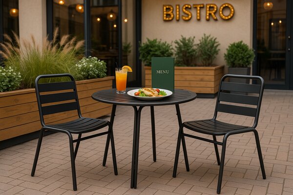 Kovová bistro židle RENO, 1+1 ZDARMA, pro venkovní použití, zelená