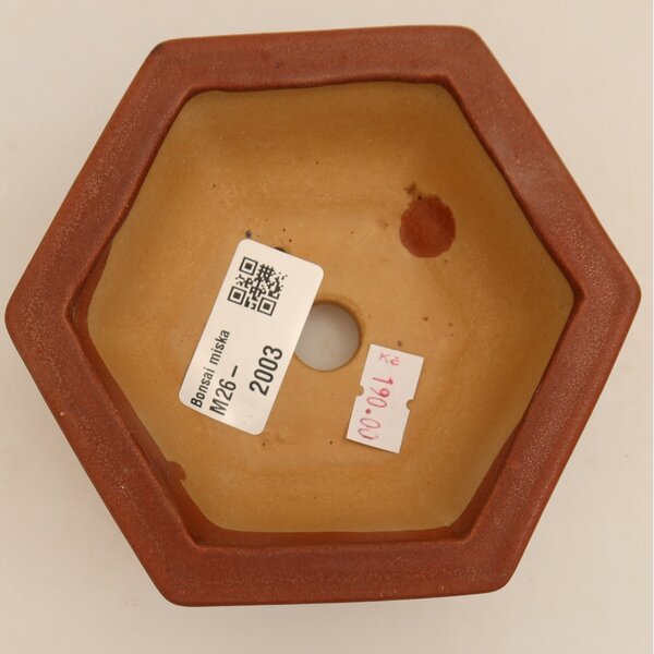 E-bonsai Keramická bonsai miska 12 x 10,5 x 4 cm vínová