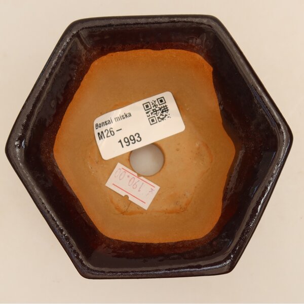 E-bonsai Keramická bonsai miska 10,5 x 9,5 x 5,5 cm černá