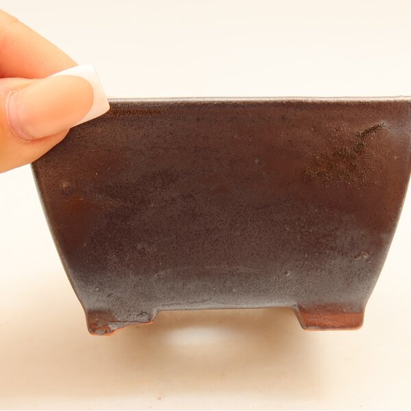 E-bonsai Keramická bonsai miska 9,5 x 9,5 x 5,5 cm kovová