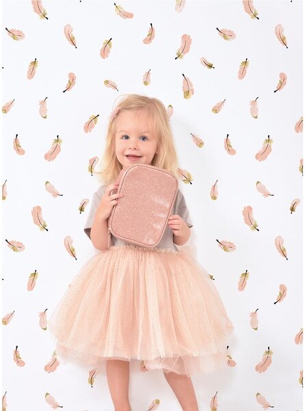 Dětská tapeta 10 m x 50 cm Gold Feathers – Lilipinso