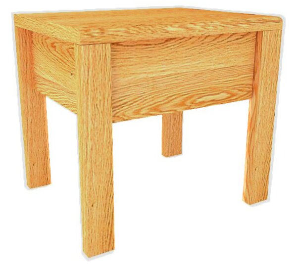 Dřevěný noční stolek z masivu STONE - Provedení masiv Buk nebo za příplatek Dub, Jasan