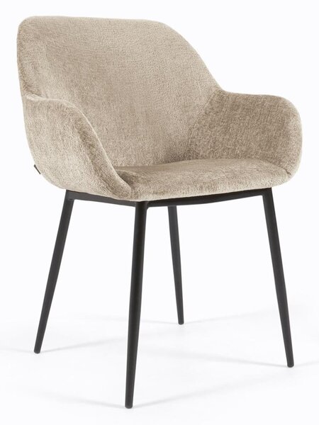 Béžové čalouněné jídelní křeslo Konna – Kave Home