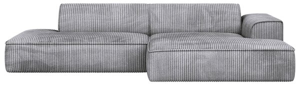 ROHOVÁ SEDAČKA, plast, textil, kompozitní dřevo, světle šedá Livetastic - Sedací soupravy, Online Only