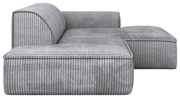 ROHOVÁ SEDAČKA, plast, textil, kompozitní dřevo, světle šedá Livetastic - Sedací soupravy, Online Only