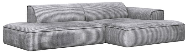 ROHOVÁ SEDAČKA, plast, textil, kompozitní dřevo, světle šedá Livetastic - Sedací soupravy, Online Only