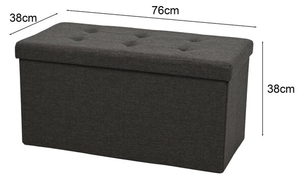 SEDACÍ BOX, textil, kompozitní dřevo, 76/38/38 cm Carryhome - Taburety