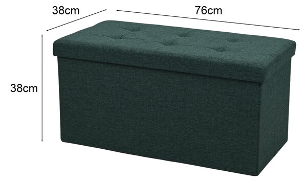 SEDACÍ BOX, textil, kompozitní dřevo, 76/38/38 cm Carryhome - Taburety