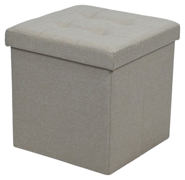 SEDACÍ BOX, textil, kompozitní dřevo, 38/38/38 cm Carryhome - Taburety